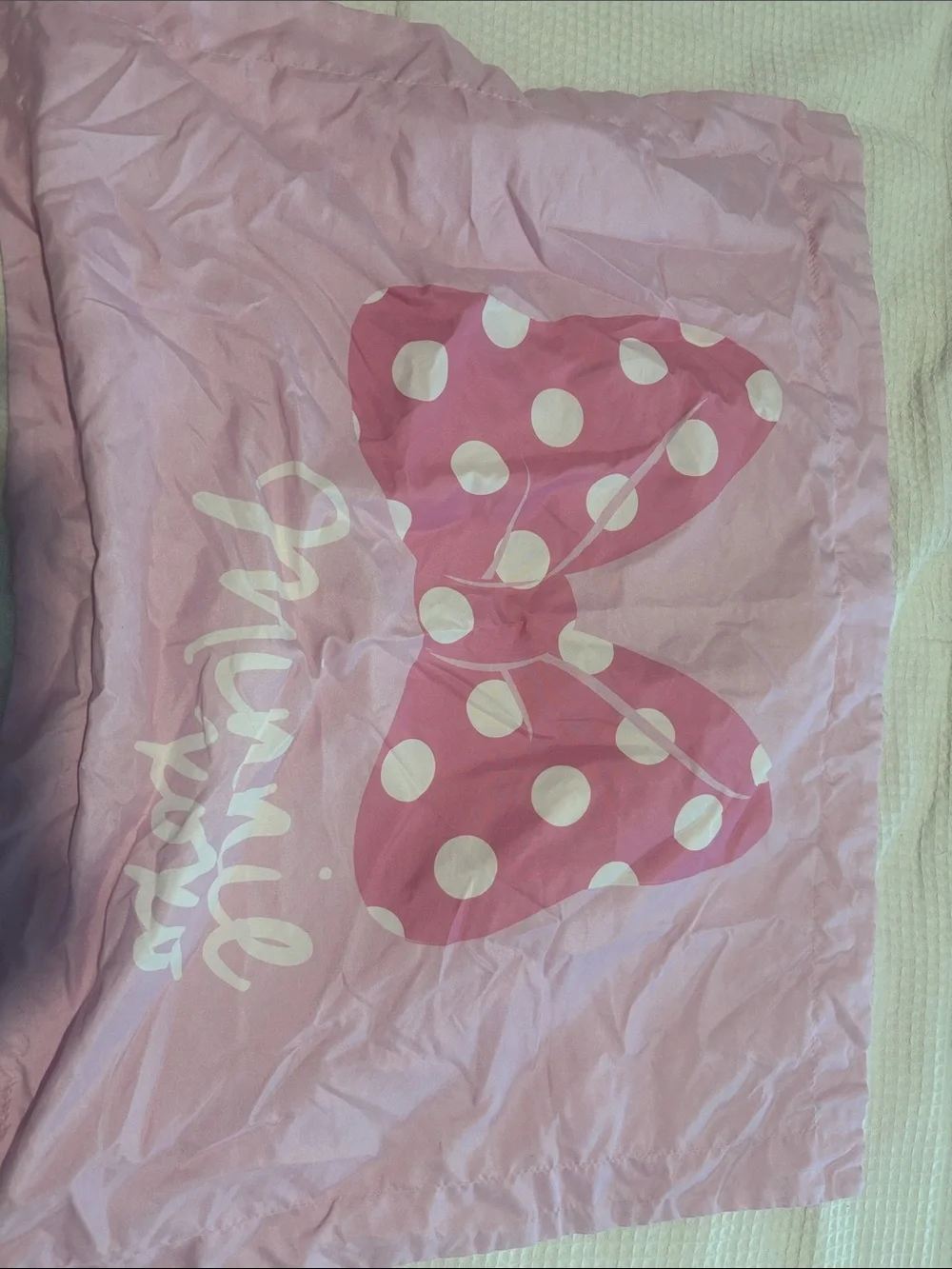 Disney Pink Minnie Mouse Polka Dot Character Comforter set with pillowcase